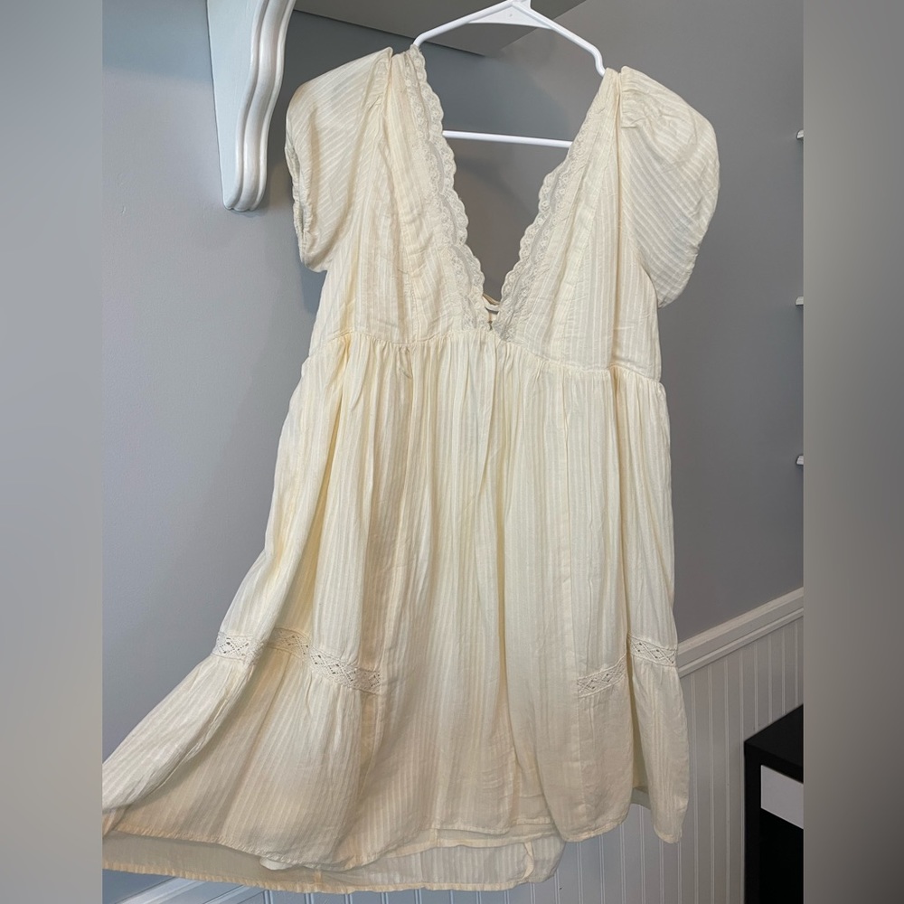Urban Outfitters Laced Cream mini dress